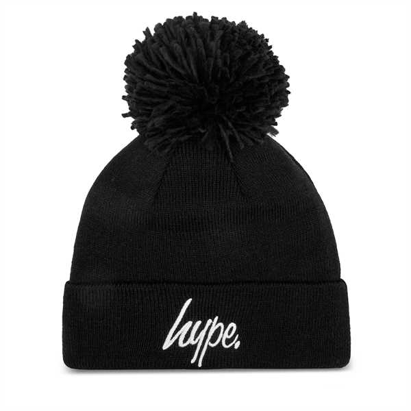 Čiapka HYPE Bobble Script YVLR-709 Čierna