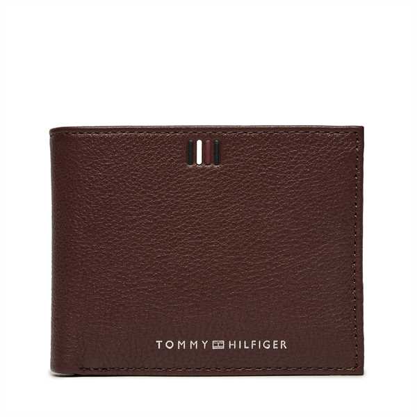 Veľká pánska peňaženka Tommy Hilfiger Th Central Mini Cc Wallet AM0AM11854 Hnedá