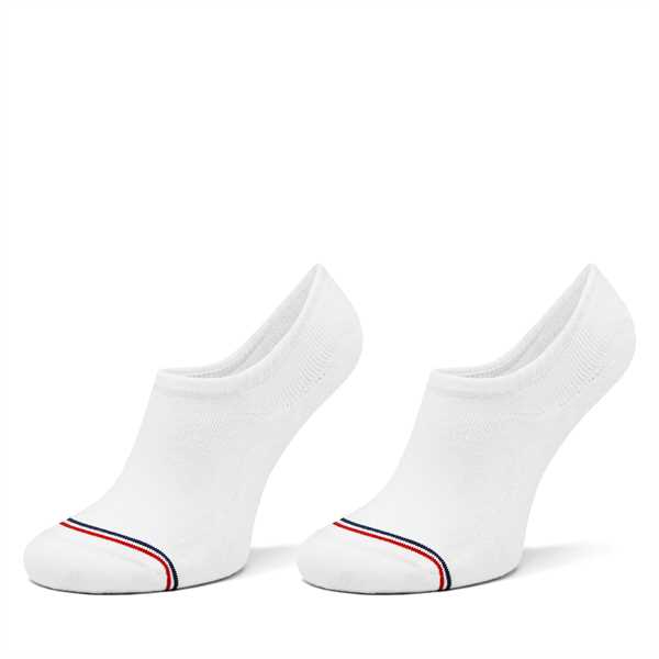 Súprava 2 párov krátkych ponožiek unisex Tommy Hilfiger 701228179 Biela