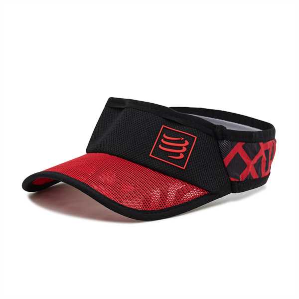 Šilt Compressport Spiderweb Ultra Visor 18265 Červená