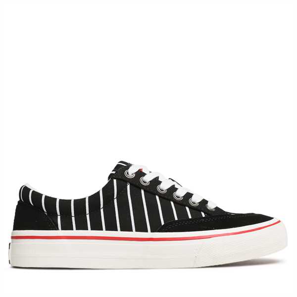 Tenisky Tommy Jeans Skate Canvas Stripes EM0EM01153 Čierna