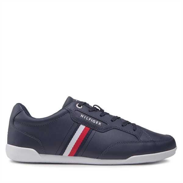 Sneakersy Tommy Hilfiger Classic Lo Cupsole Leather FM0FM04277 Tmavomodrá