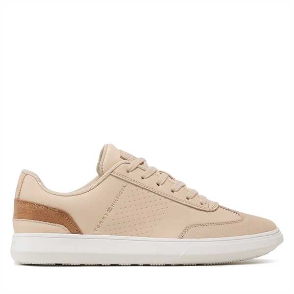 Sneakersy Tommy Hilfiger Corporate Seasonal Cup Leather FM0FM04491 Béžová