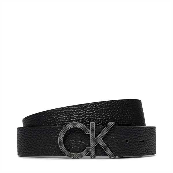 Pánsky opasok Calvin Klein Adj/Rev Ck Pique Metal 35Mm K50K511337 Čierna