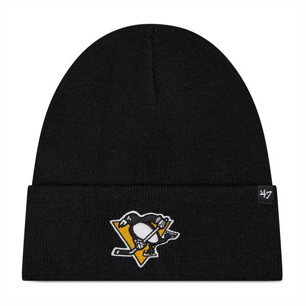 Čiapka 47 Brand Nhl Pittsburgh Penguins Haymaker '47 Cuff Knit H-HYMKR15ACE-BK Čierna