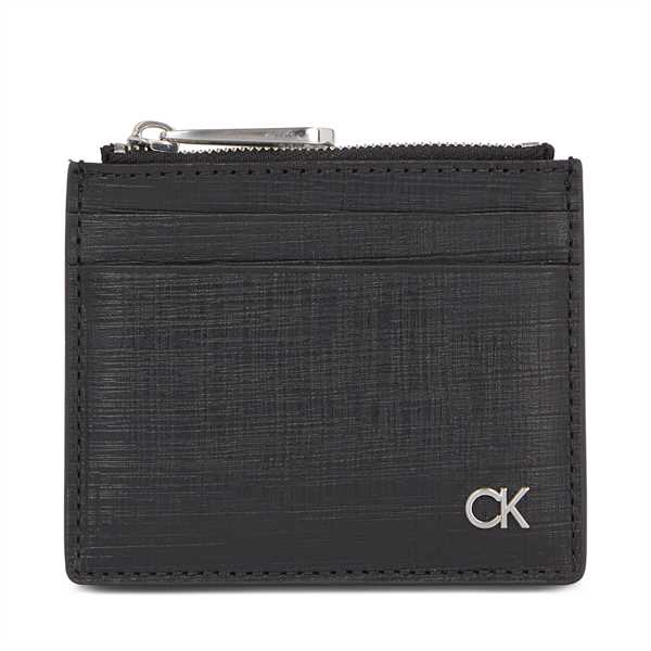 Puzdro na kreditné karty Calvin Klein Ck Must Cardholder W/Zip K50K510885 Čierna