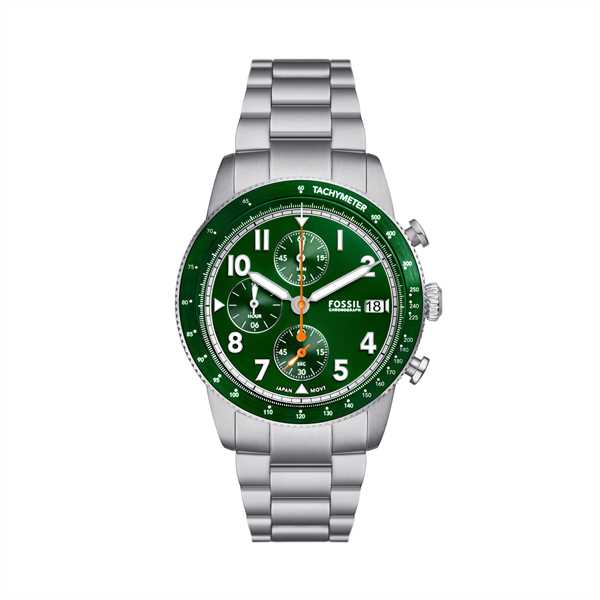 Hodinky Fossil Sport Tourer Chronograph FS6048 Strieborná