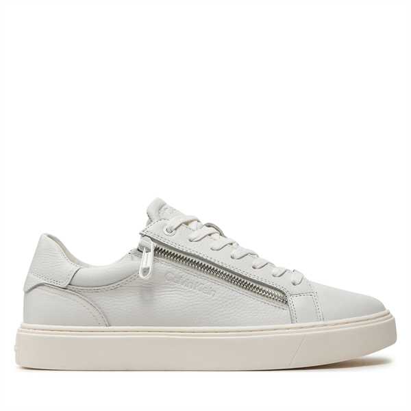 Sneakersy Calvin Klein Low Top Lace Up W/Zip HM0HM01475 Biela