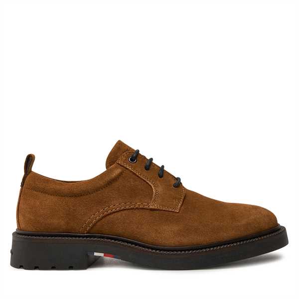 Poltopánky Tommy Hilfiger Light Hilfiger Lwt Suede Shoe FM0FM05088 Hnedá