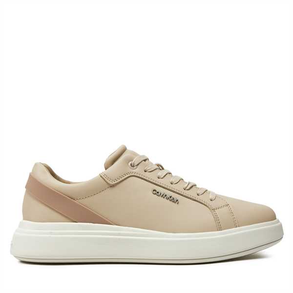 Sneakersy Calvin Klein Low Top Lace Up W/ Stripe HM0HM01494 Béžová