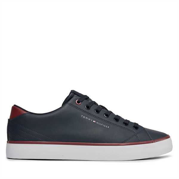 Sneakersy Tommy Hilfiger Th Hi Vulc Core Low Leather FM0FM05041 Tmavomodrá