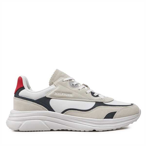 Sneakersy Tommy Hilfiger Modern Runner Tech Print FM0FM05123 Biela