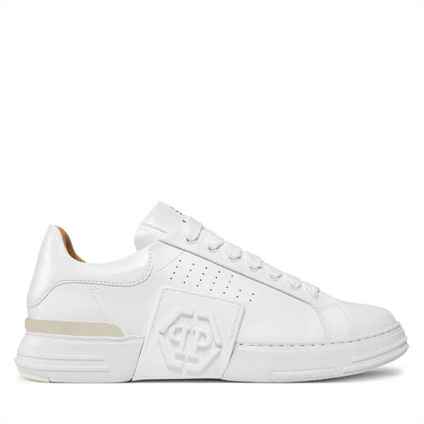 Sneakersy PHILIPP PLEIN Lo-Top Sneakers FACS USC0474 PLE025N Biela