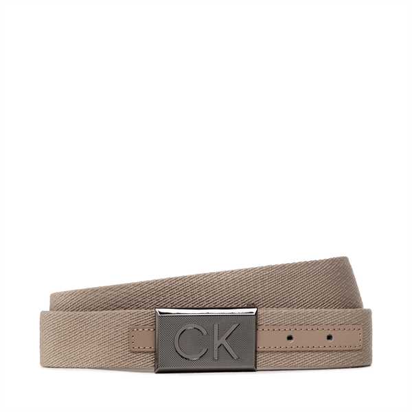 Pánsky opasok Calvin Klein Casual Plaque Webbing 35Mm K50K509649 Béžová