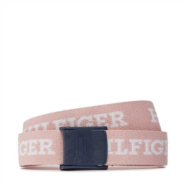 Detský opasok Tommy Hilfiger Webbing Belt AU0AU01854 Ružová