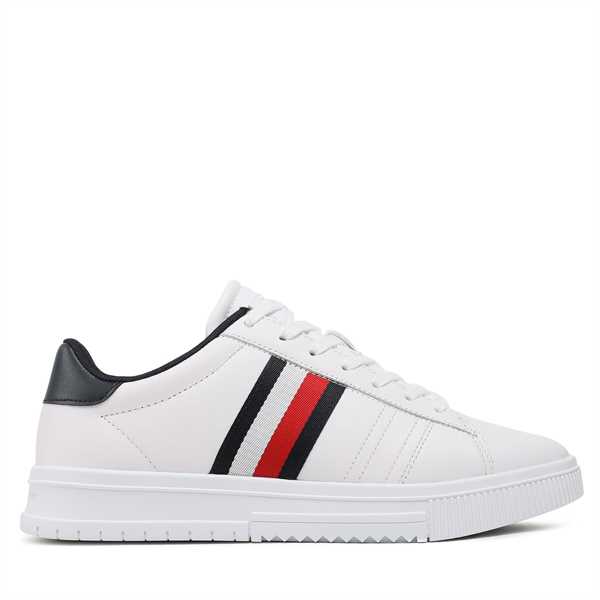 Sneakersy Tommy Hilfiger Supercup Leather FM0FM04706 Biela