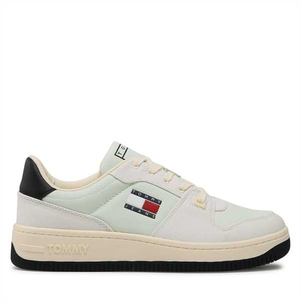 Sneakersy Tommy Jeans Basket Canvas EM0EM01163 Zelená