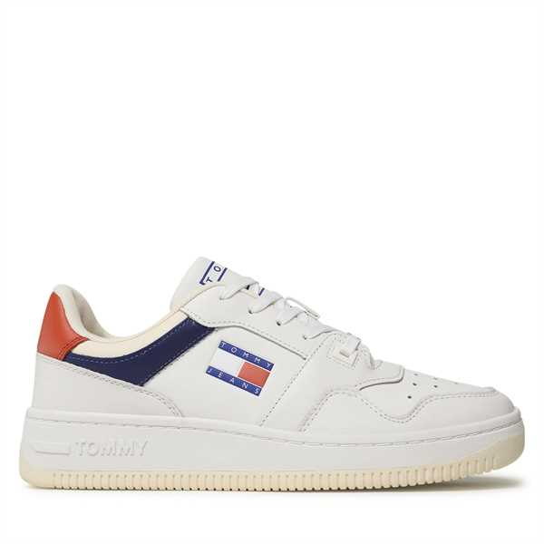 Sneakersy Tommy Jeans Basket Premium EM0EM01216 Biela