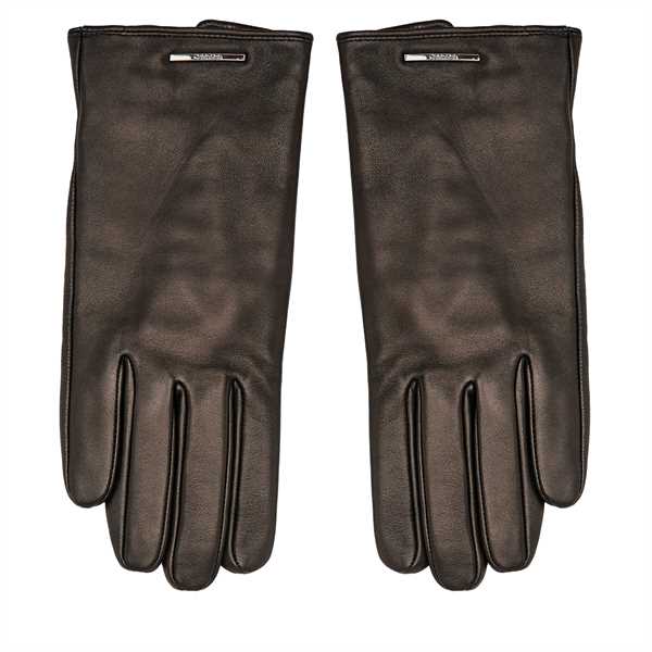 Pánske rukavice Calvin Klein Modern Bar Leather Gloves K50K511017 Čierna