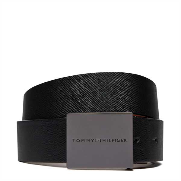 Pánsky opasok Tommy Hilfiger Plaque Buckle 3.5 Rev AM0AM12063 Čierna