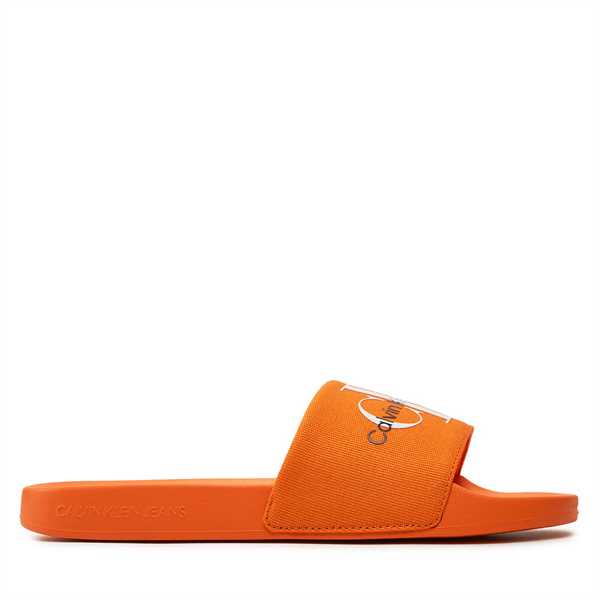 Šľapky Calvin Klein Jeans Slide Monogram Co YM0YM00061 Oranžová