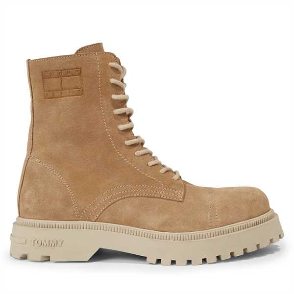 Outdoorová obuv Tommy Jeans Tjm Casual Boot Suede EM0EM01336 Kaki