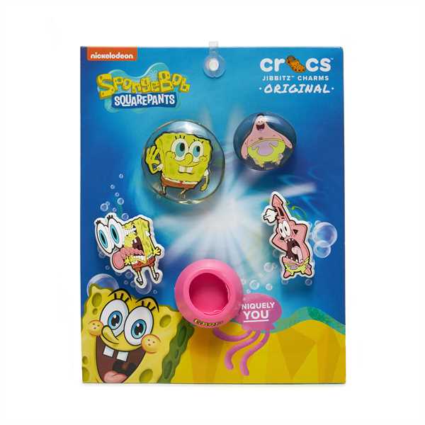 Ozdoba na topánky Crocs Jibbitz Spongebob Bubble 5 Pck Farebná