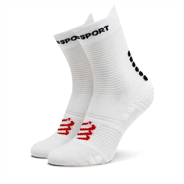 Ponožky Vysoké Unisex Compressport Pro Racing V4.0 Run High XU00046B Biela