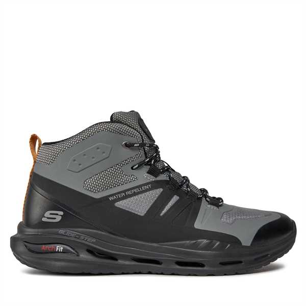 Šnurovacia obuv Skechers Arch Fit Orvan Montfort 210478/GYBK Sivá