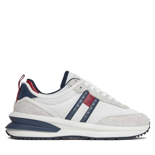 Sneakersy Tommy Jeans Tjm Runner Leather Outsole EM0EM01315 Tmavomodrá