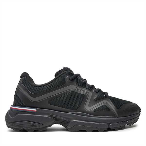 Sneakersy Tommy Hilfiger M Runner Tech Knit FM0FM05109 Čierna