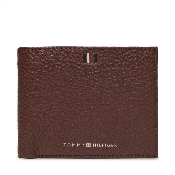 Veľká pánska peňaženka Tommy Hilfiger Th Central Cc Flap And Coin AM0AM11856 Hnedá