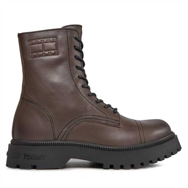 Čižmy Tommy Jeans Tjm Casual Boot EM0EM01244 Hnedá