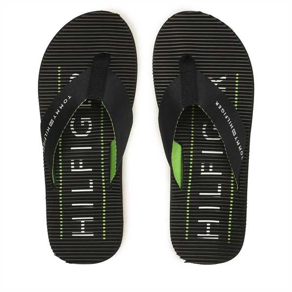 Žabky Tommy Hilfiger Massage Footbed Beach Sandal FM0FM04474 Tmavomodrá