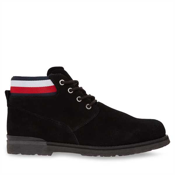 Outdoorová obuv Tommy Hilfiger Core Hilfiger Suede Boot FM0FM04800 Čierna