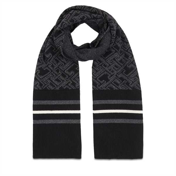 Šál Tommy Hilfiger Monogram Aop Scarf AM0AM12110 Čierna