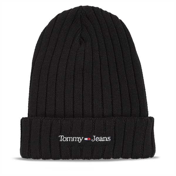 Čiapka Tommy Jeans Tjm Sport Elevated Long Beanie AM0AM11678 Čierna