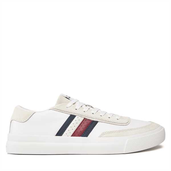 Sneakersy Tommy Hilfiger Th Cupset Rwb Lth FM0FM04975 Biela