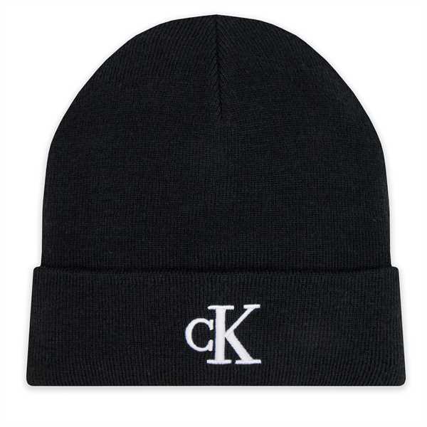 Čiapka Calvin Klein Jeans Monogram Embro Beanie K50K512145 Čierna