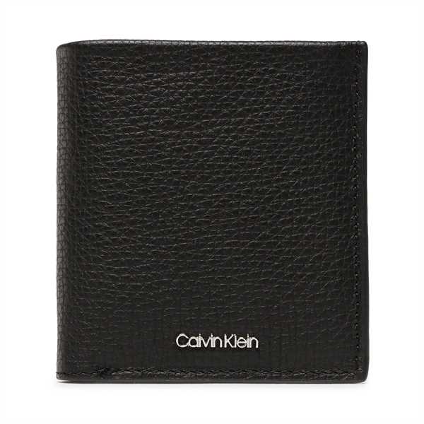 Malá pánska peňaženka Calvin Klein Minimalism Trifold 6Cc W/Coin K50K509624 Čierna