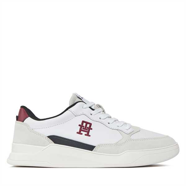 Sneakersy Tommy Hilfiger Elevated Cupsole Lth Mix FM0FM04929 Biela