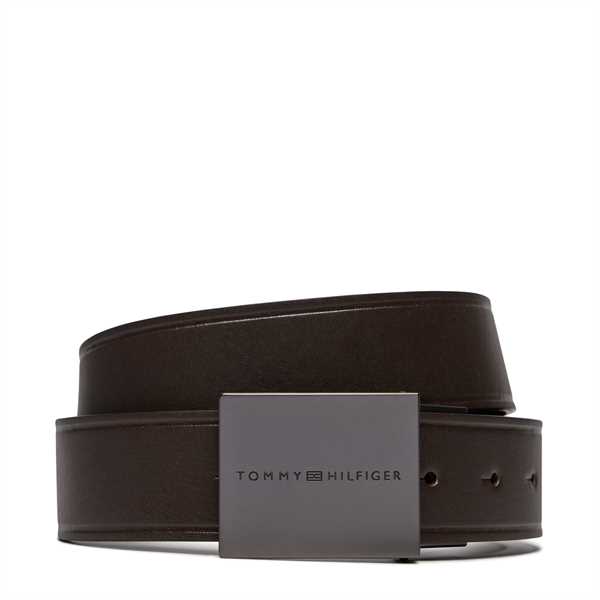 Pánsky opasok Tommy Hilfiger Plaque Buckle 3.5 AM0AM12064 Hnedá