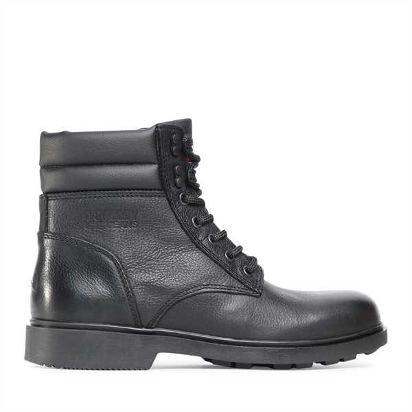 Čižmy Tommy Jeans Classic Tommy Jeans Lace Up Boot EM0EM00540 Čierna