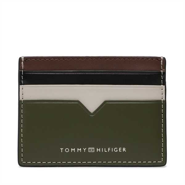 Puzdro na kreditné karty Tommy Hilfiger Th Modern Lather Cc Holder AM0AM10994 Kaki