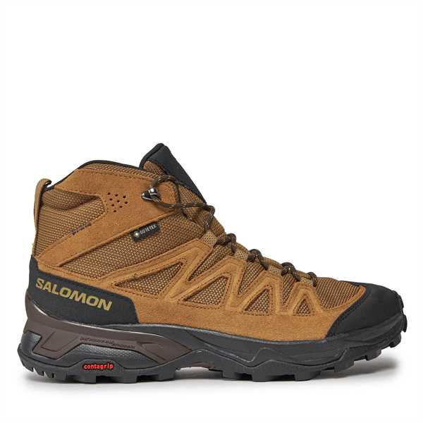 Trekingová obuv Salomon X Ward Leather Mid GORE-TEX L47181800 Hnedá