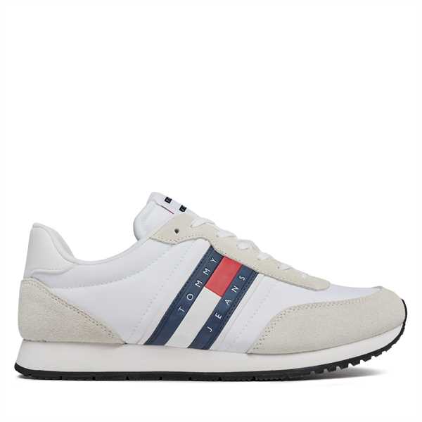 Sneakersy Tommy Jeans Tjm Runner Casual Ess EM0EM01351 Biela