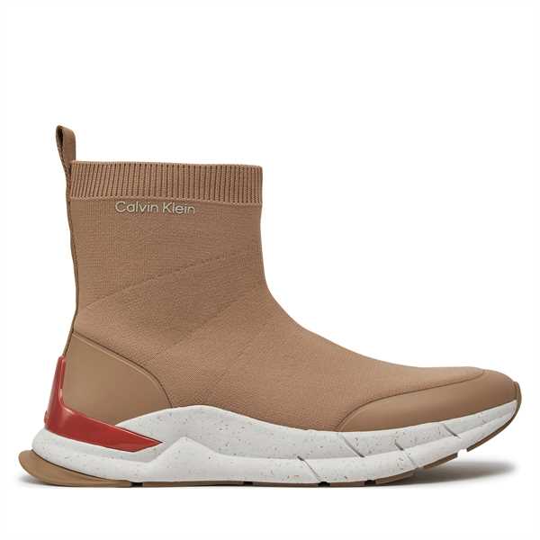 Sneakersy Calvin Klein Sockboot Runner HM0HM01241 Béžová