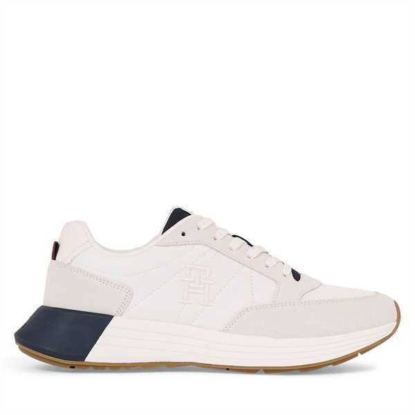 Sneakersy Tommy Hilfiger Classic Elevated Runner Mix FM0FM04636 Biela