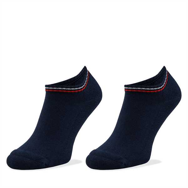 Súprava 2 párov krátkych ponožiek unisex Tommy Hilfiger 701228178 Tmavomodrá