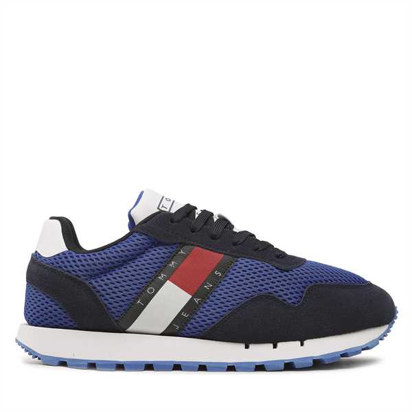 Sneakersy Tommy Jeans Retro Runner Mesh EM0EM01172 Tmavomodrá